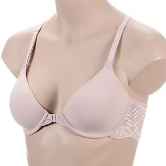Natori Lush Front Close Contour Underwire Pink Bra #728309 Size 34D - Picture 4 of 8
